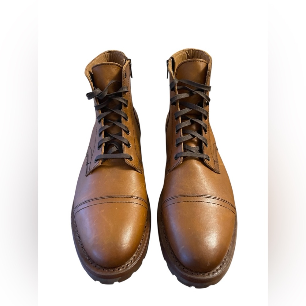 Thursday Boot Company Men's Major Zip-Up boots in Tan Cuero leather - Picture 3 of 6